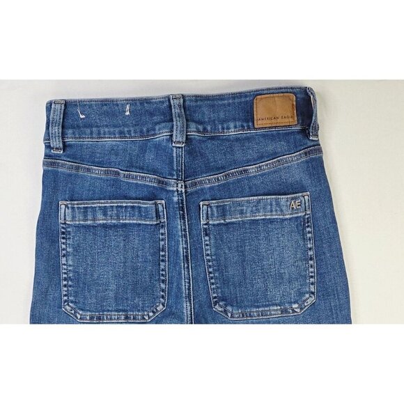 American Eagle Outfitters Size 4 Regular Womens 30" Inseam Super High Rise Flare - Picture 5 of 13